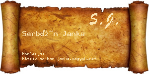 Serbán Janka névjegykártya
